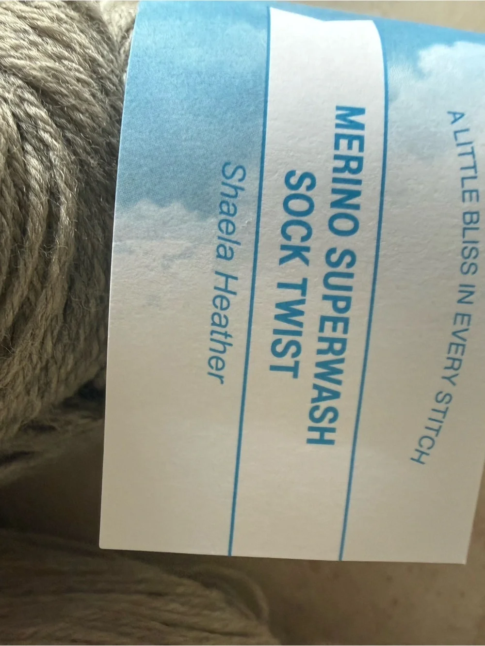 Cloudborn Fibers Merino Superwash Sock Twist Yarn - Shaela Heather/Taupe Heather